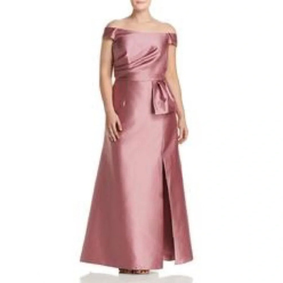NWT! Adrianna Papell Rose Mikado long dress size 8 (MSRP $189) - Picture 1 of 4